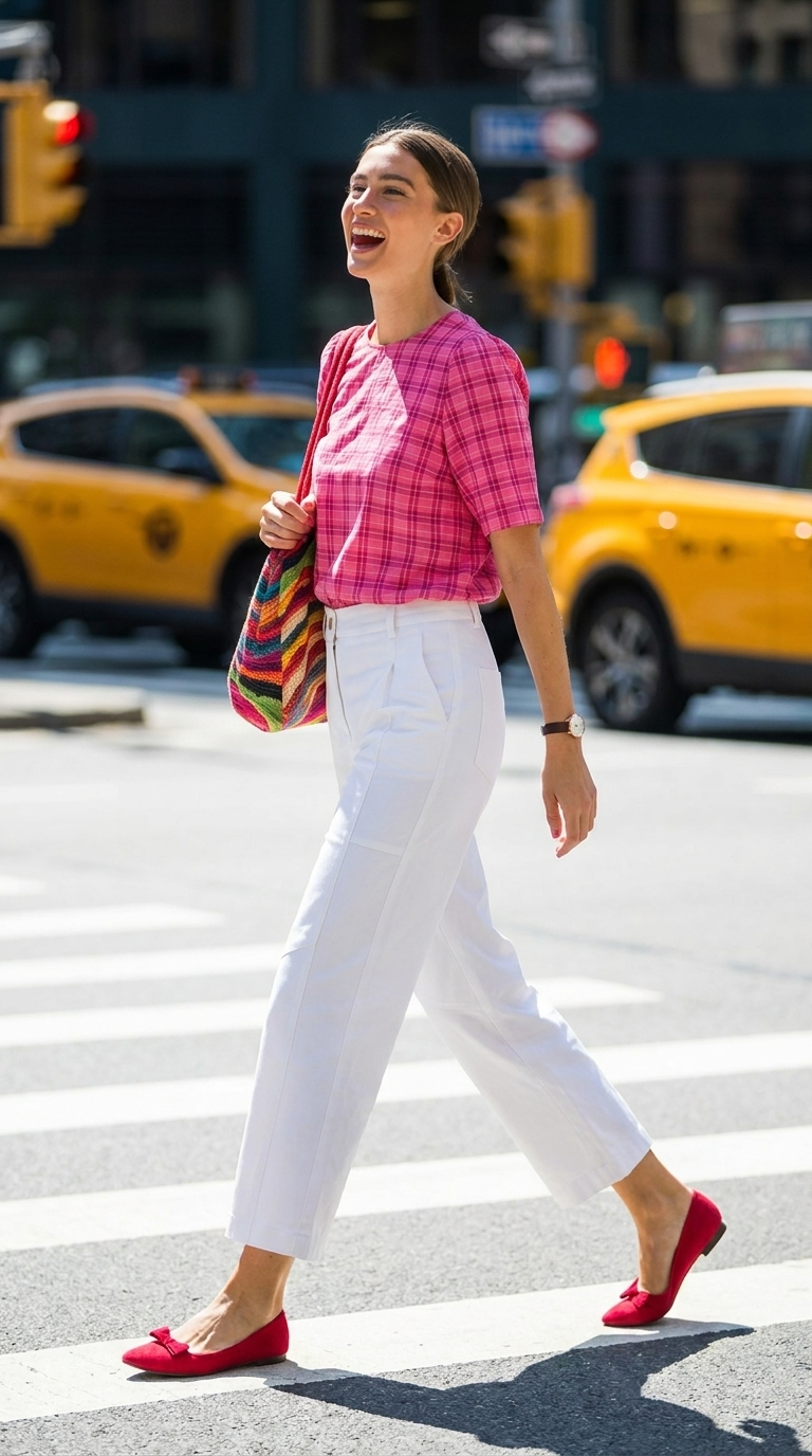 MARIONET PLAID BLOUSE
