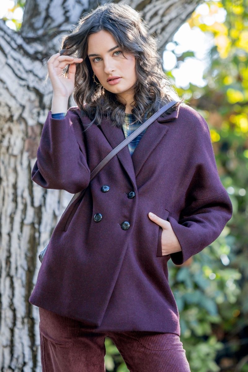 CHAQUETON ANA BURDEOS