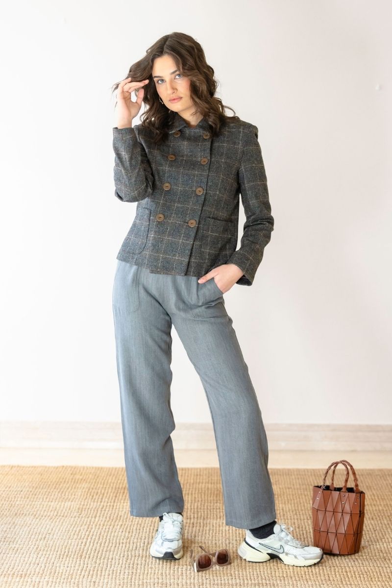 PANTALON PUNZOA TENCEL GRIS