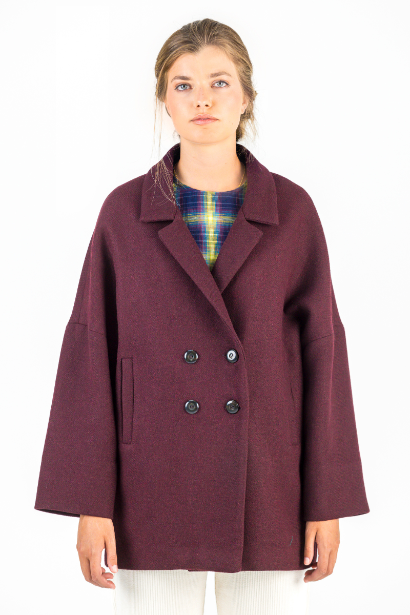 CHAQUETON ANA BURDEOS