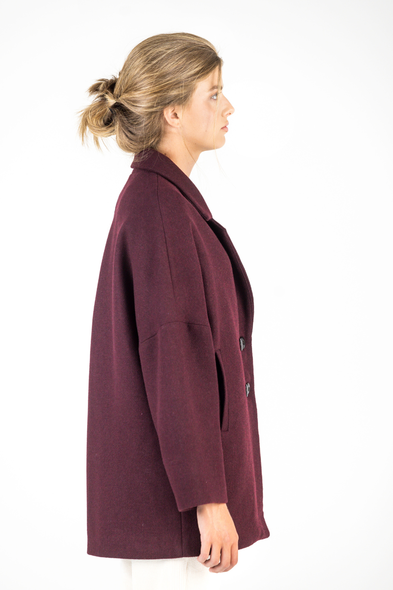 CHAQUETON ANA BURDEOS