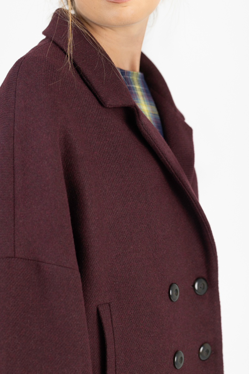 CHAQUETON ANA BURDEOS