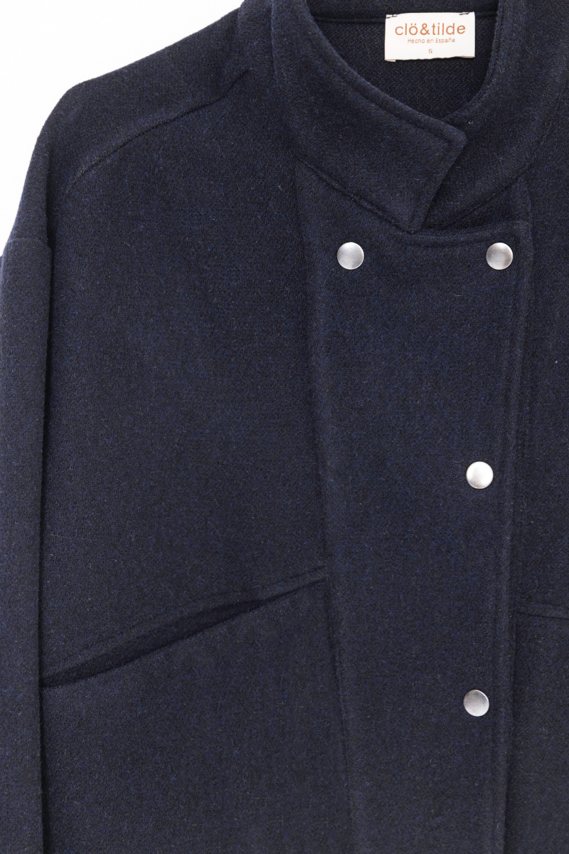 CAZADORA PEPA PAÑO AZUL