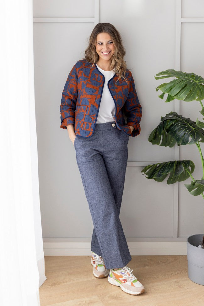 DENIM PALAZO PANTS