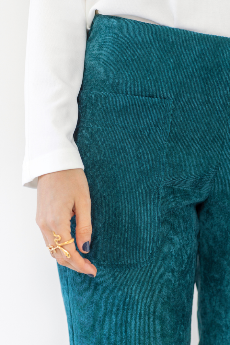 PANTALON COLON PANA VERDE