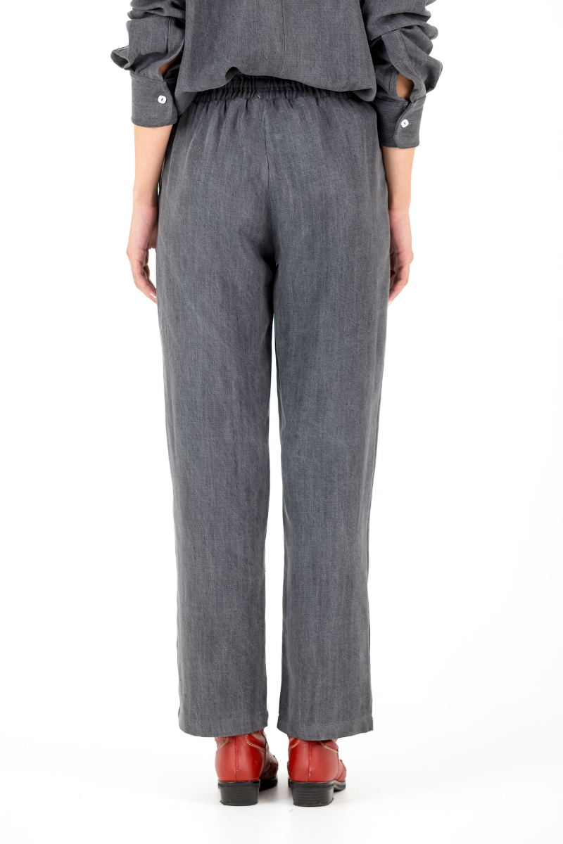 PANTALON PUNZOA TENCEL GRIS