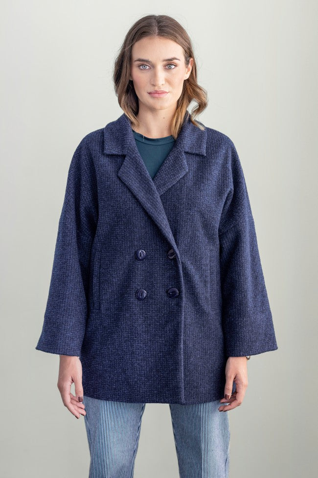 VESTE À CARREAUX BLEU