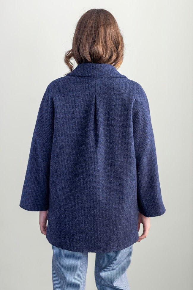 CHAQUETON CUADRITO AZUL
