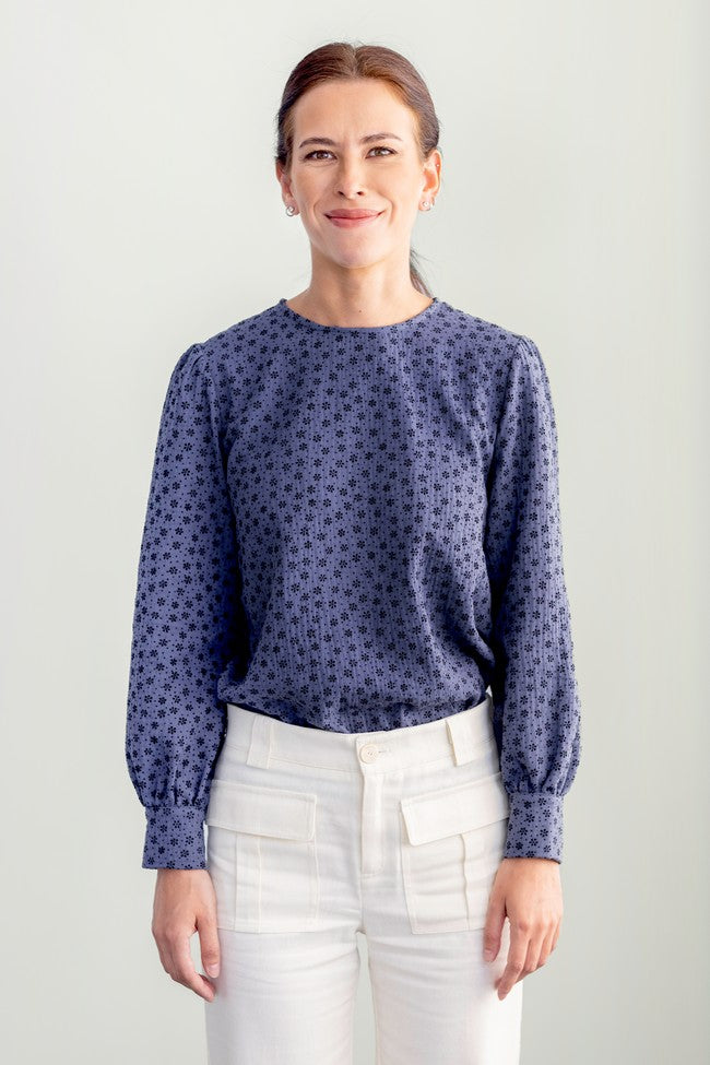 CAMISA GOLDEN FLOCADO FLORECITAS