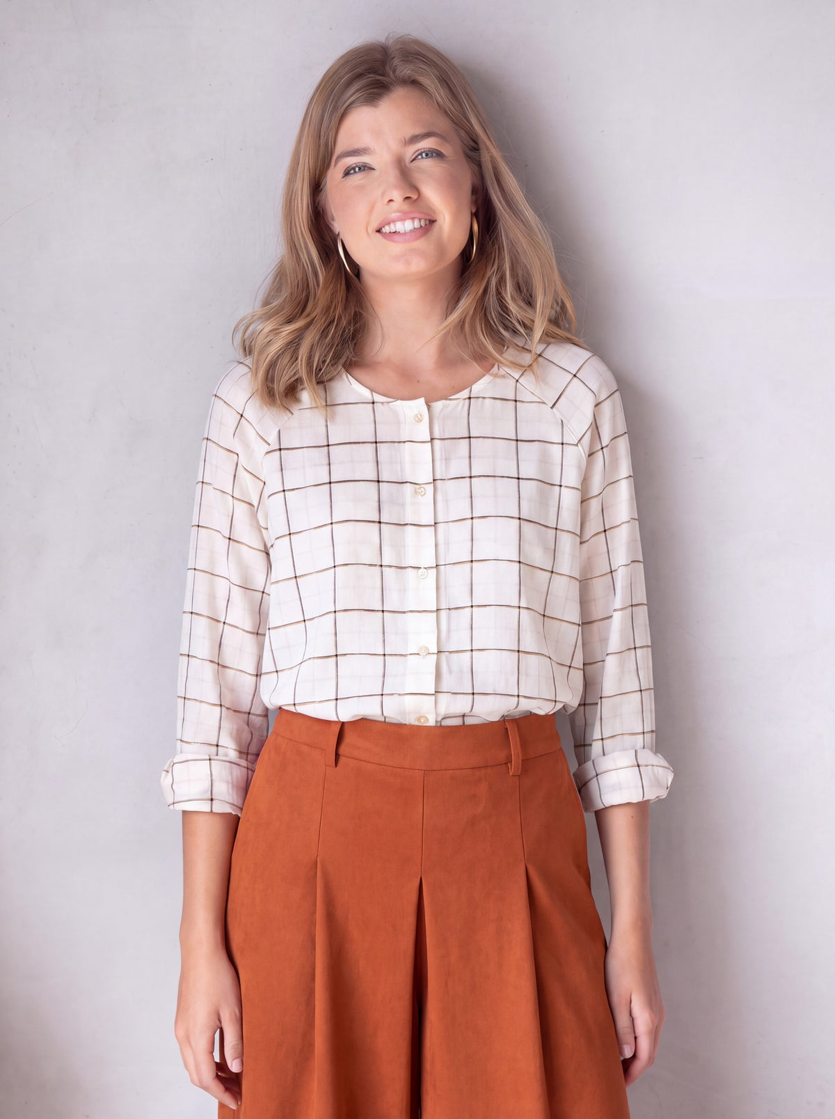 CAMISA TAPETA CUADROS LUREX
