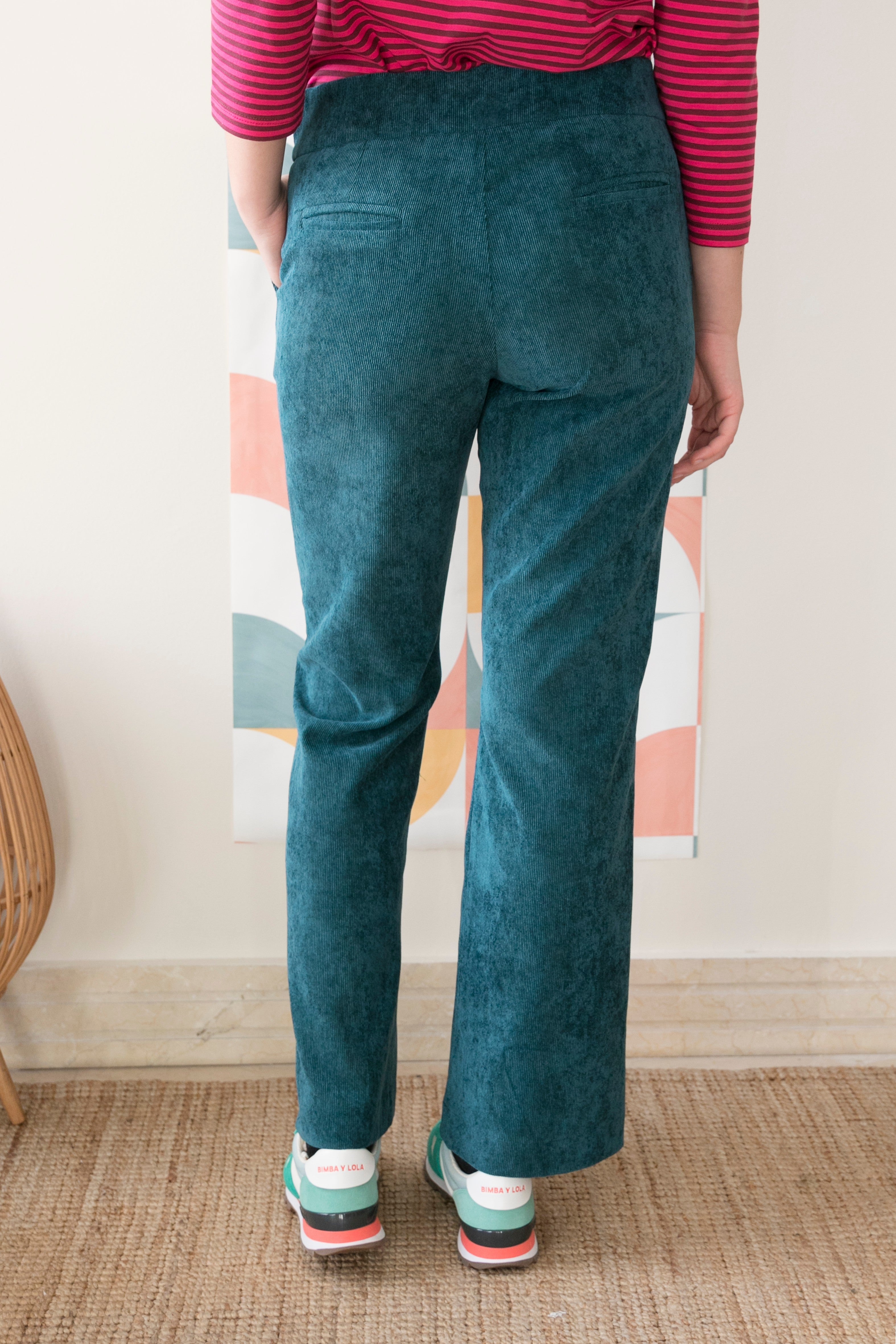 PANTALON SICILIA PANA VERDE