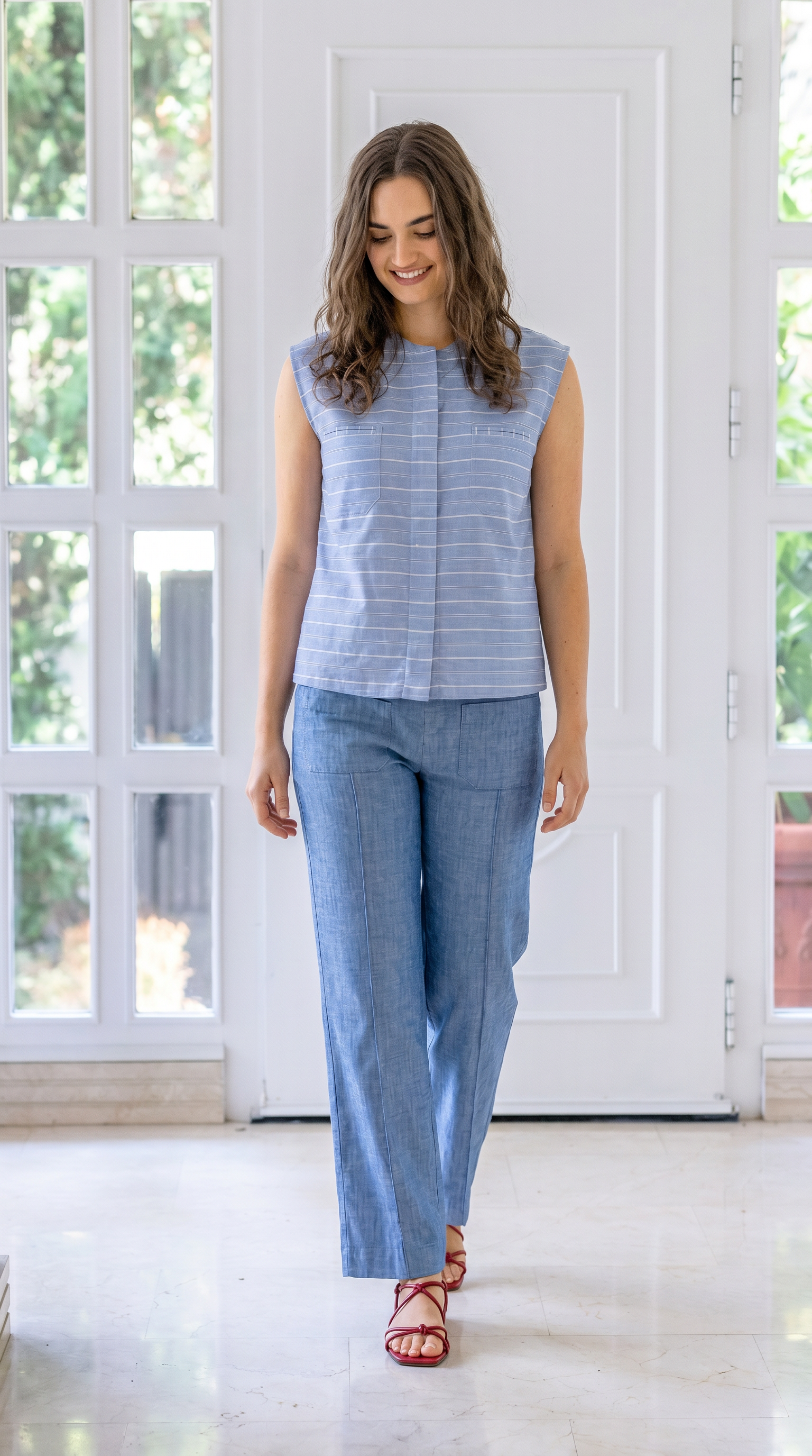 BLUE PINSTRIPE SHIRT