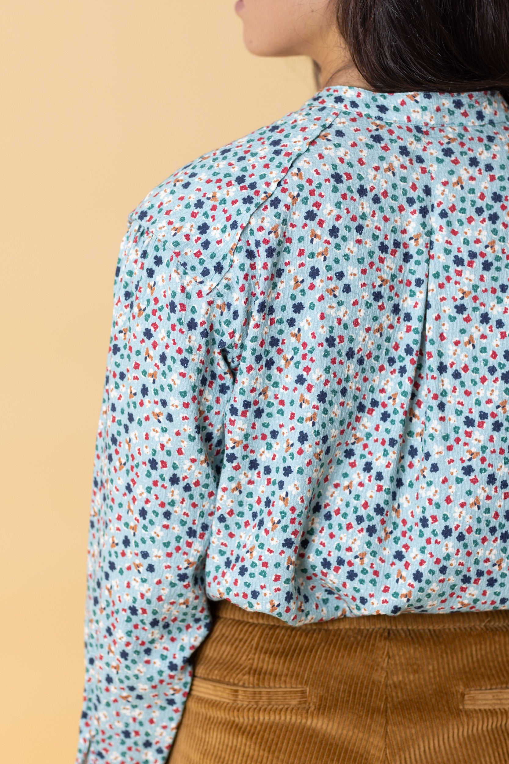CAMISA ALICE FLORES TURQUESAS