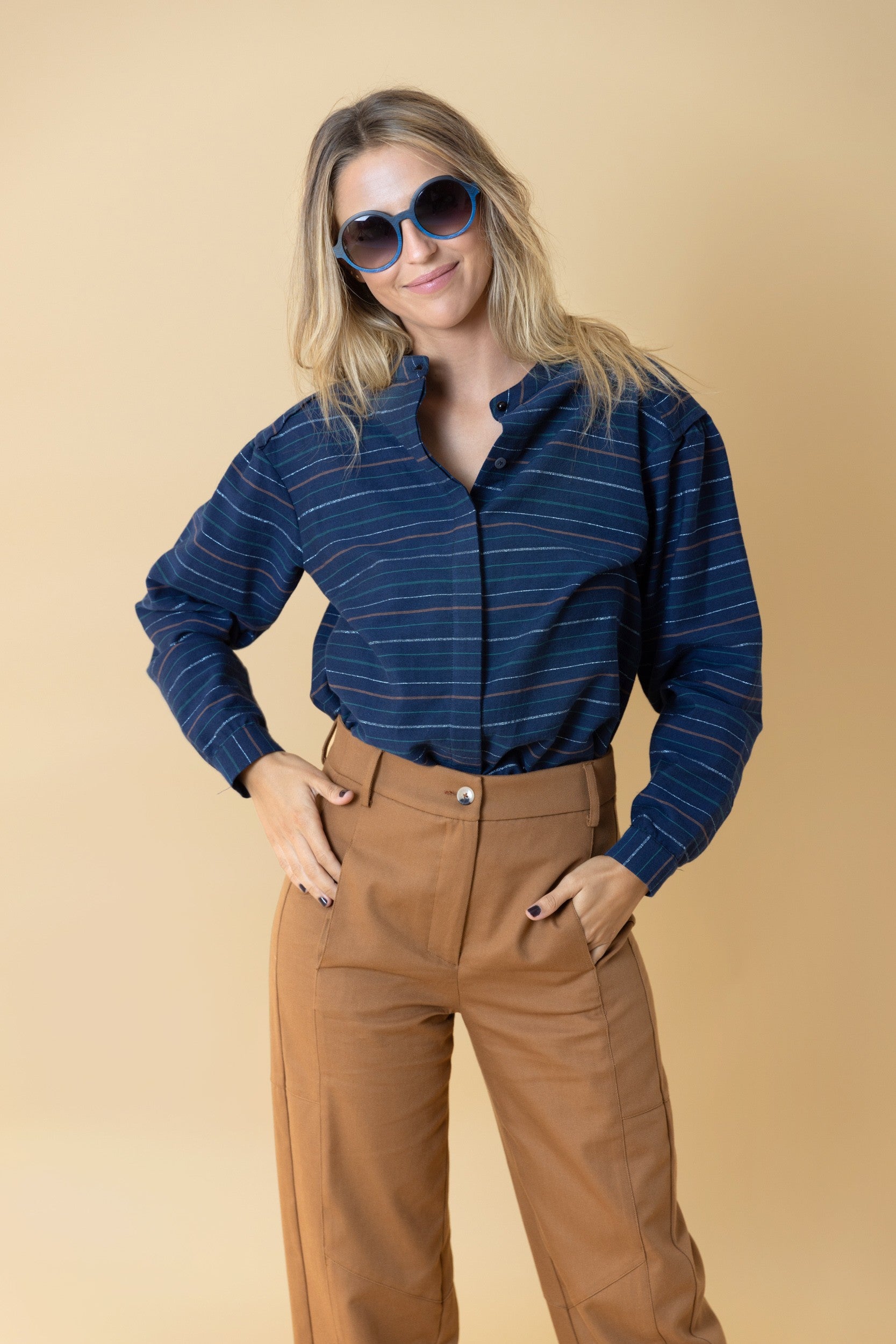 CHEMISE À RAYURES BLEU ALICE