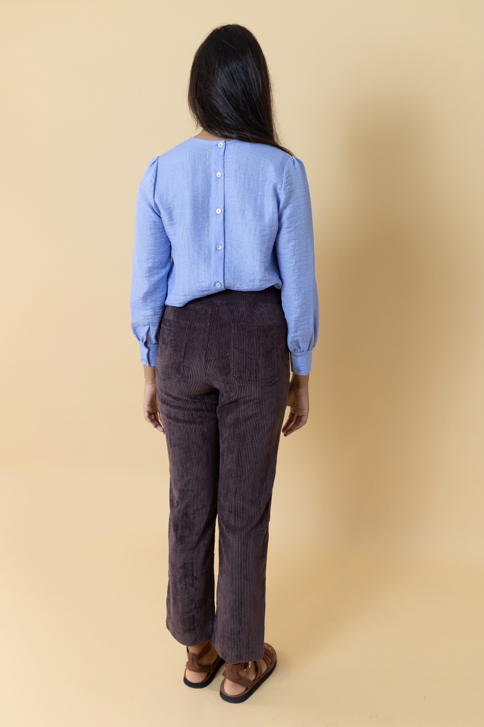 PANTALON MILAN PANA MARRÓN