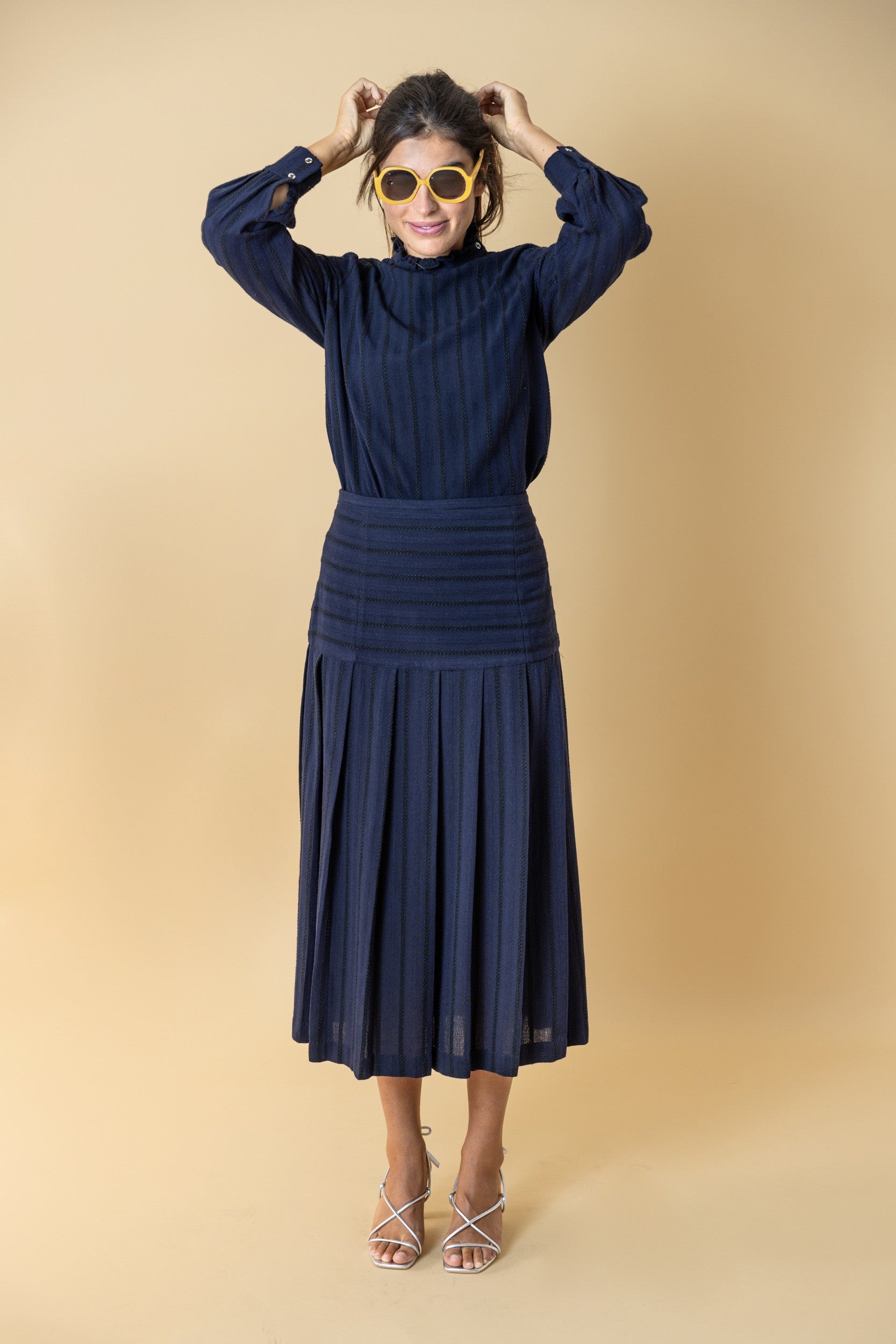 FALDA TABLAS AZUL