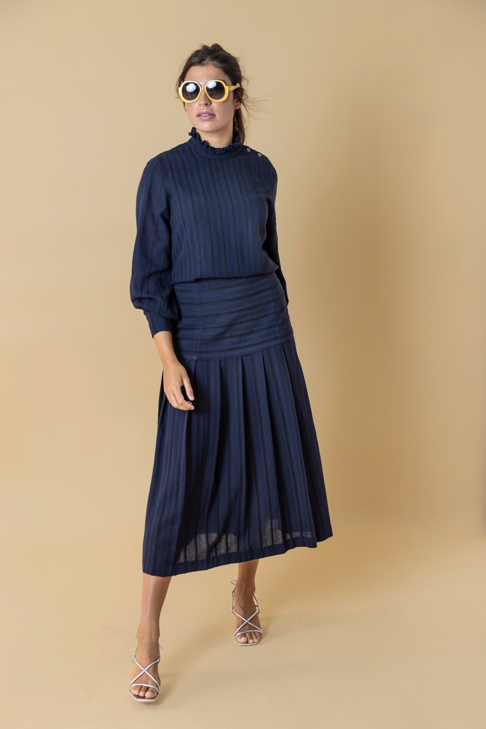 FALDA TABLAS AZUL