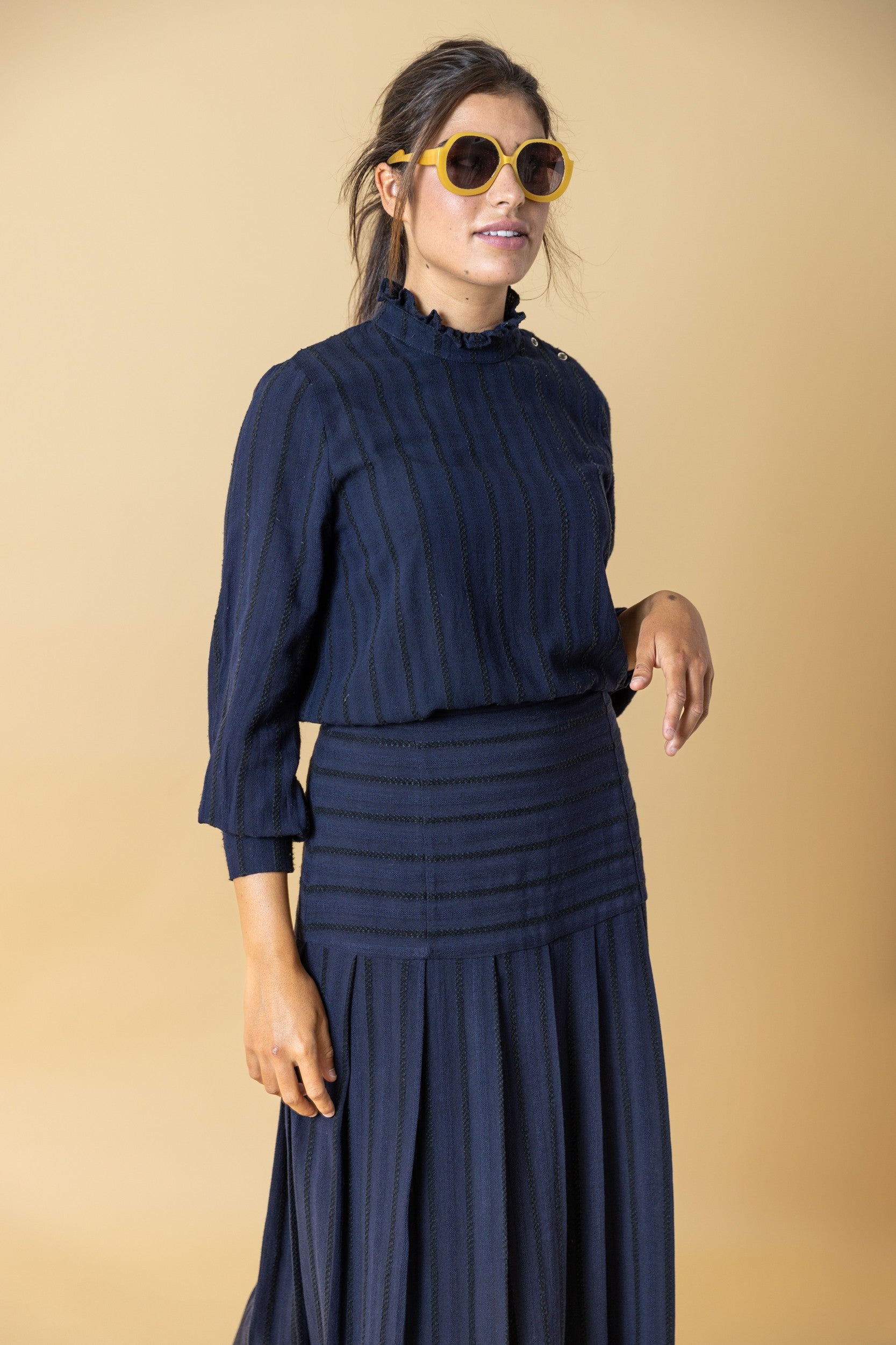 CHEMISE SENA BLEU FONCÉ