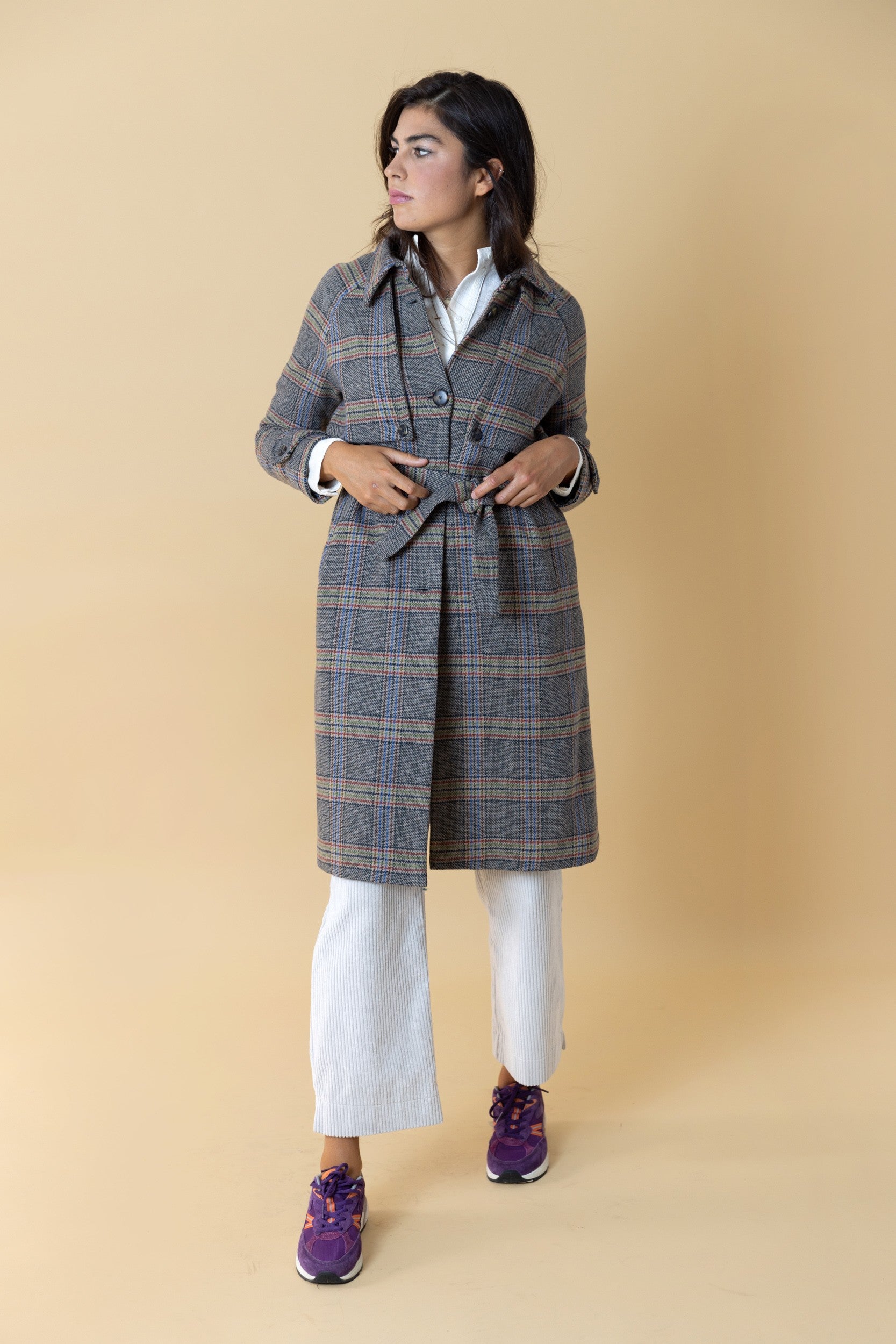 TRENCH CUADROS PATA DE GALLO