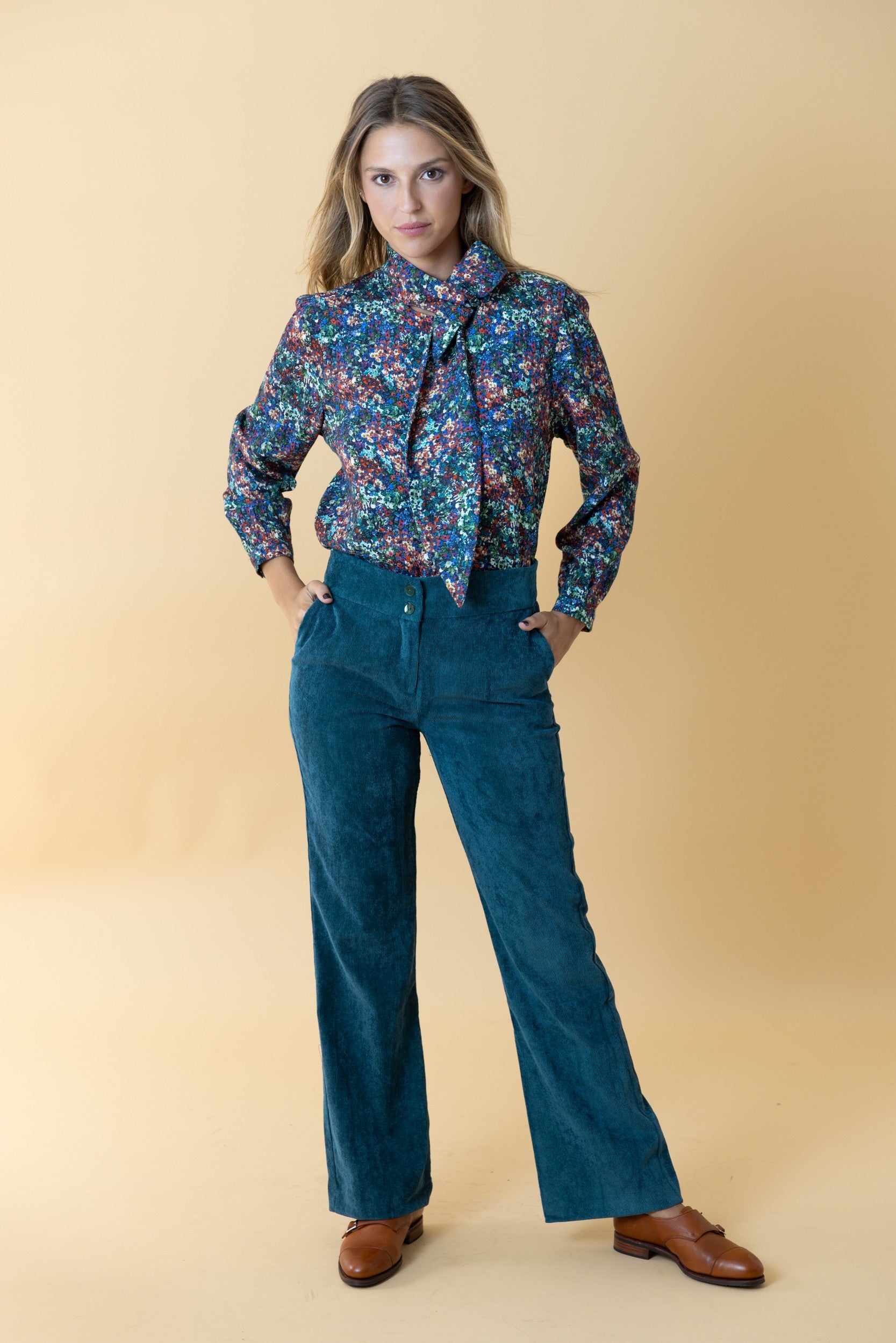 SICILIA GREEN CORDUROY PANTS