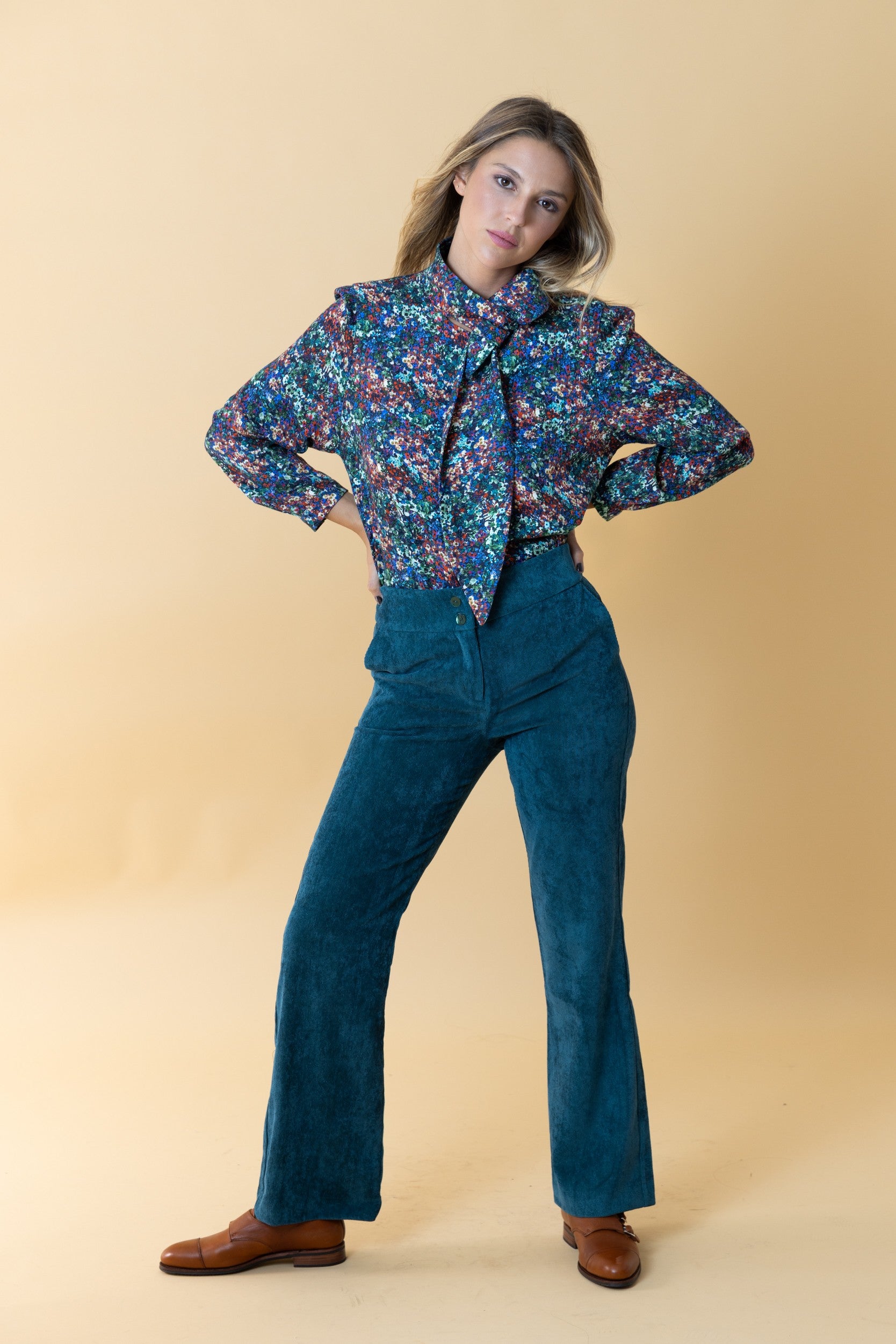 SICILIA GREEN CORDUROY PANTS