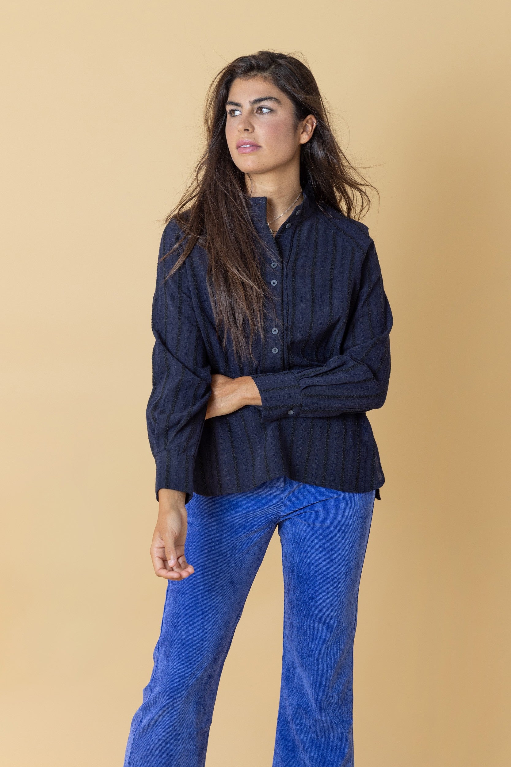 CHEMISE IRIA BLEU FONCÉ