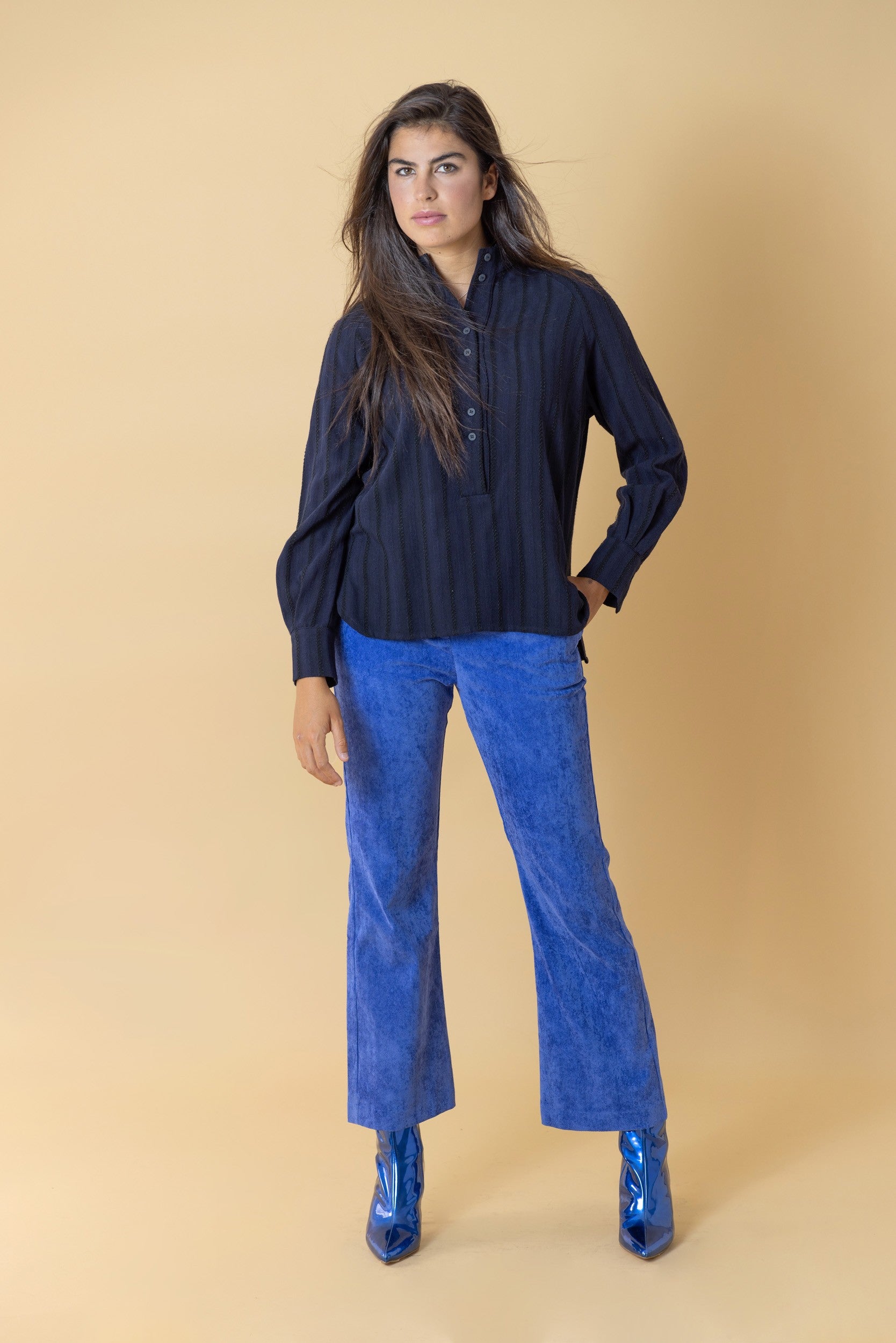 SICILIA BLUE CORDUROY PANTS