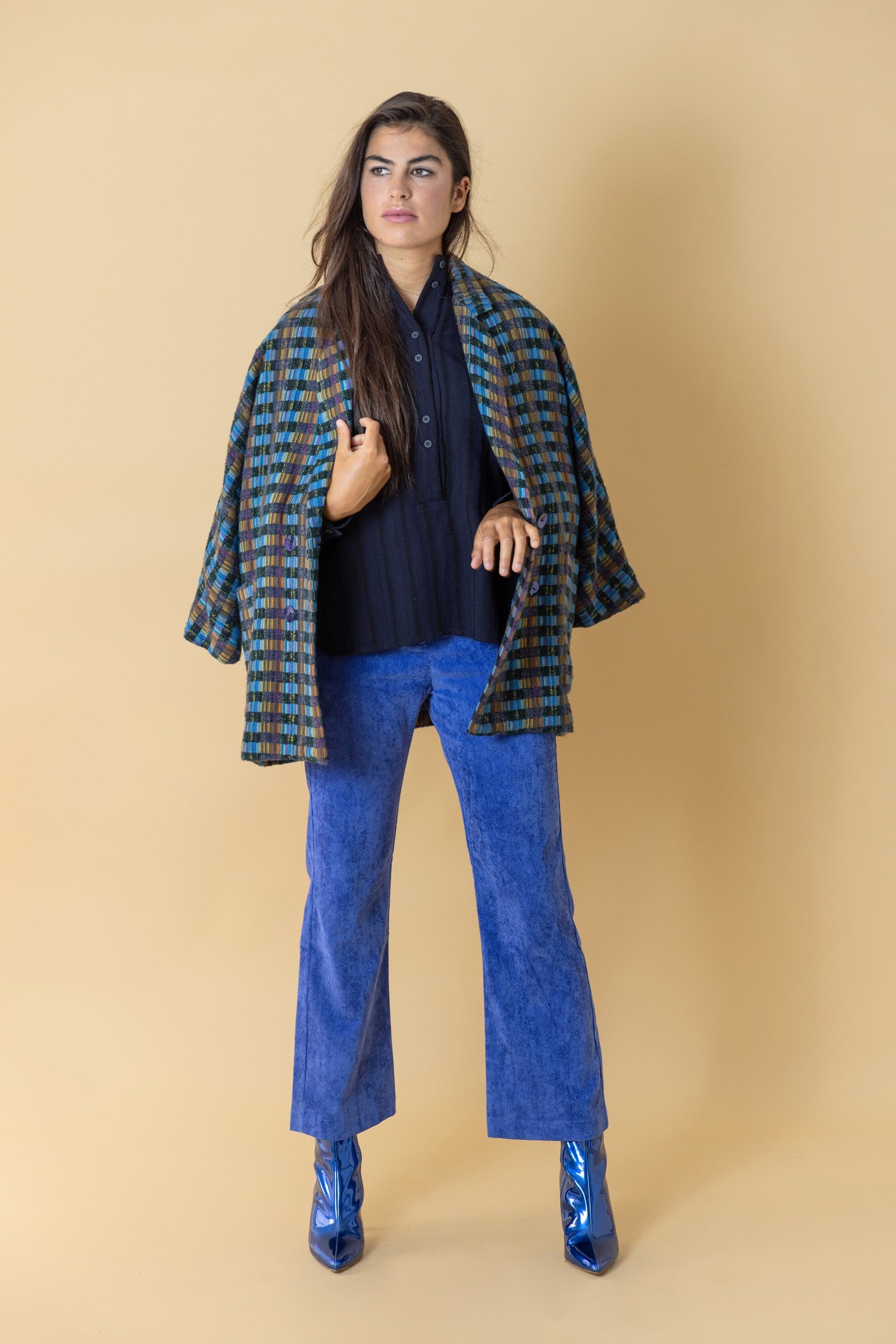 PANTALON SICILIA PANA AZULON