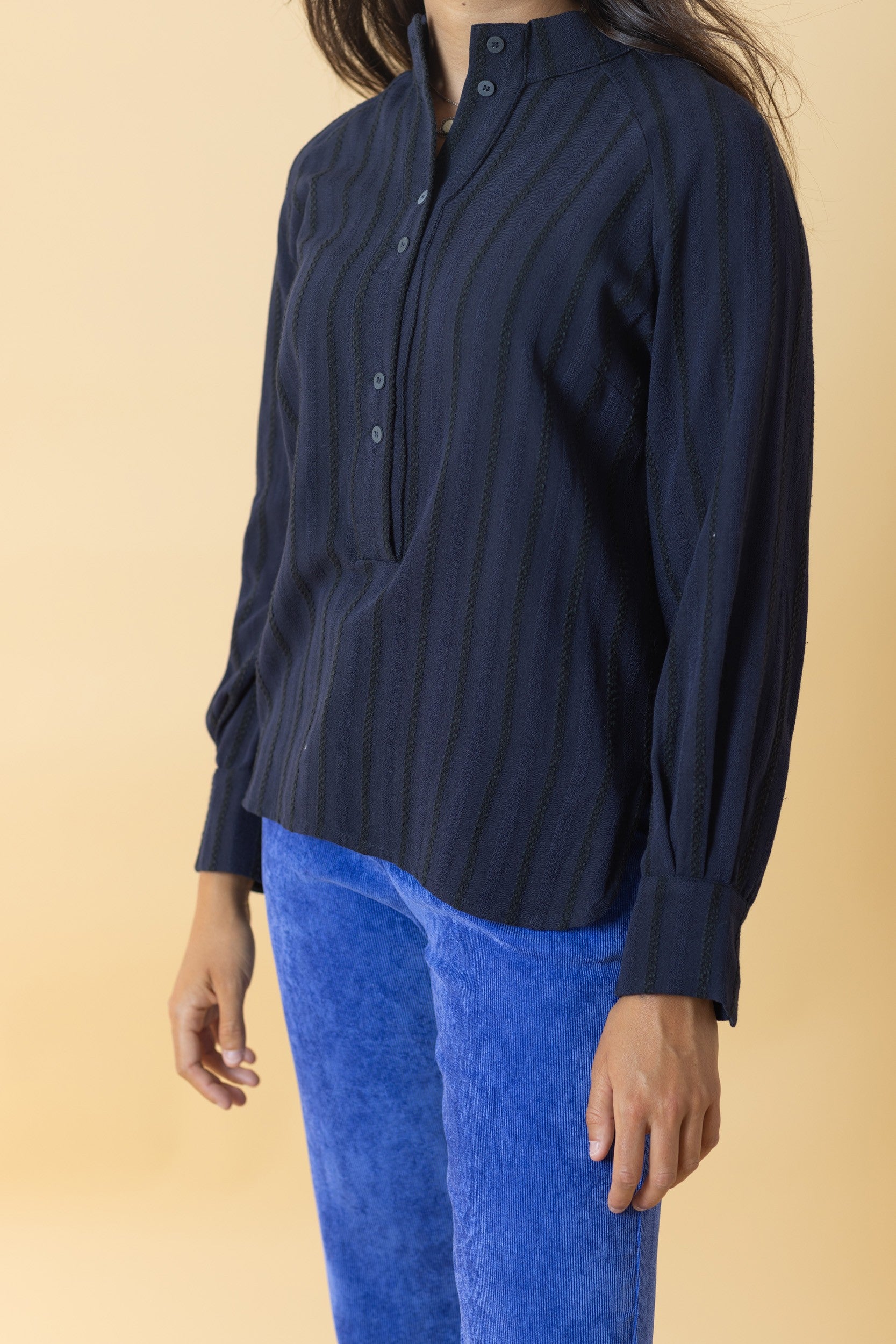 CAMISA IRIA AZUL OSCURO