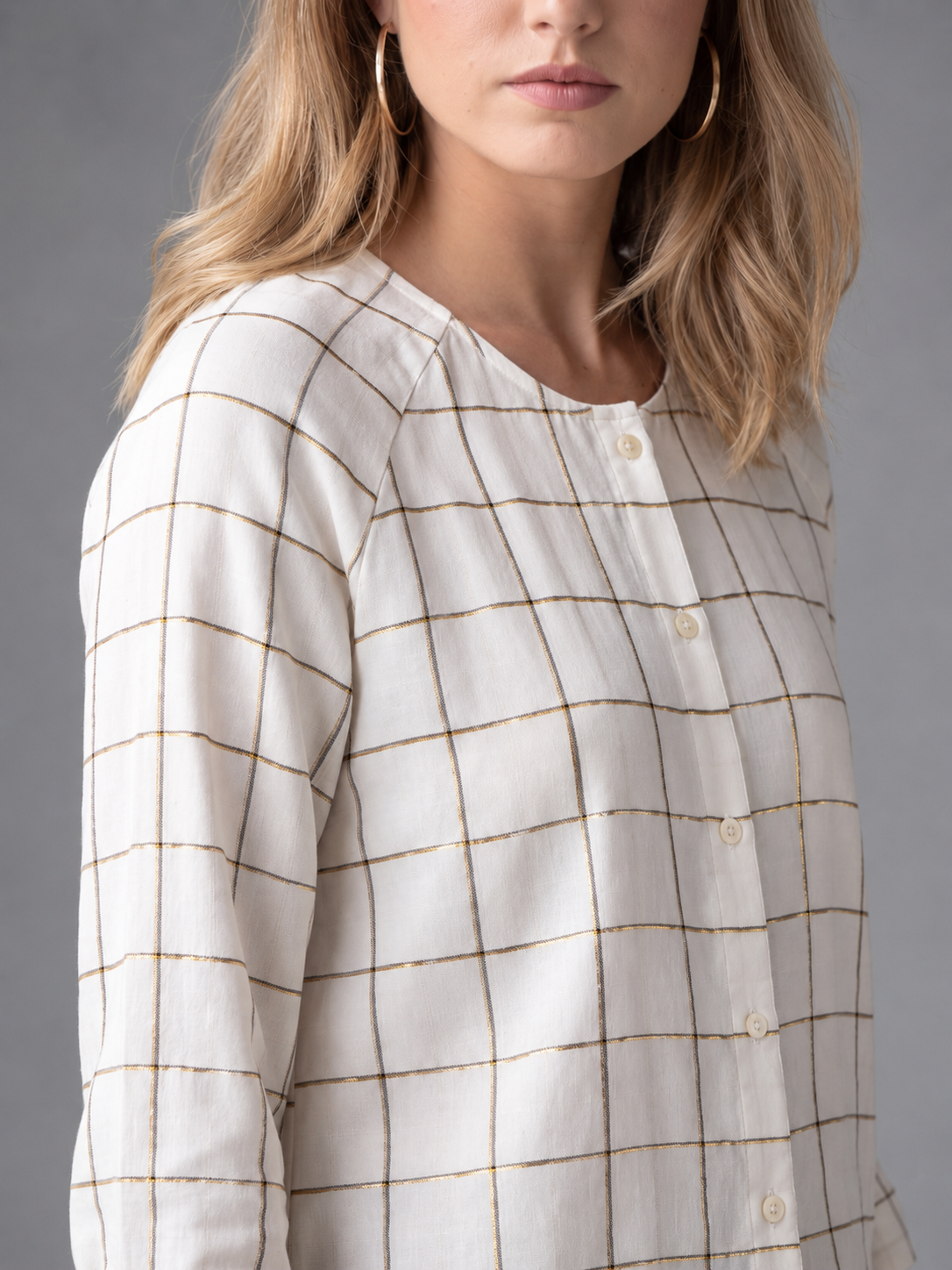 CAMISA TAPETA CUADROS LUREX