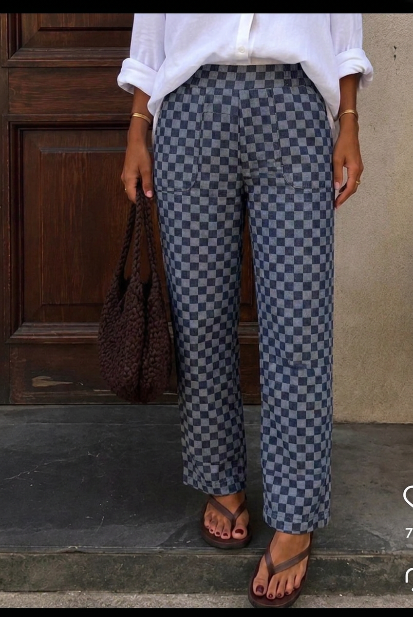 CHECKERED PANTS