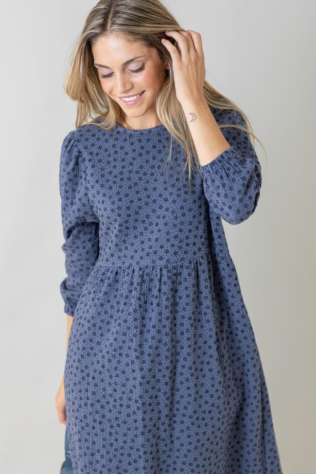 VESTIDO FLOCADO FLORECITAS