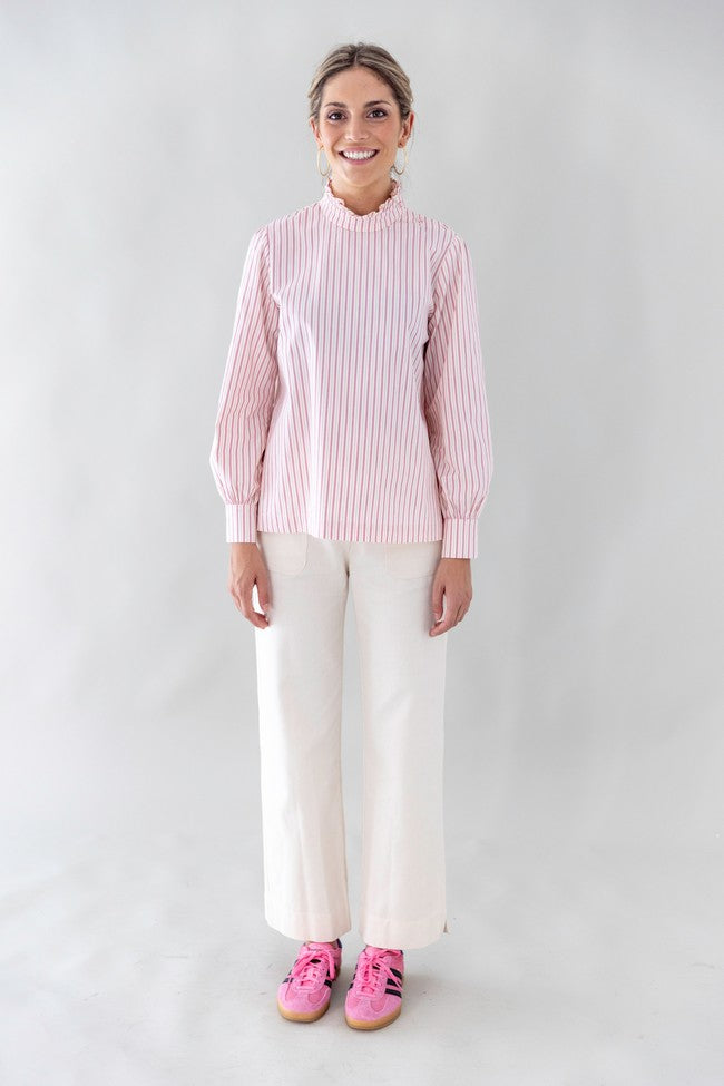 SENA PINK STRIPES SHIRT