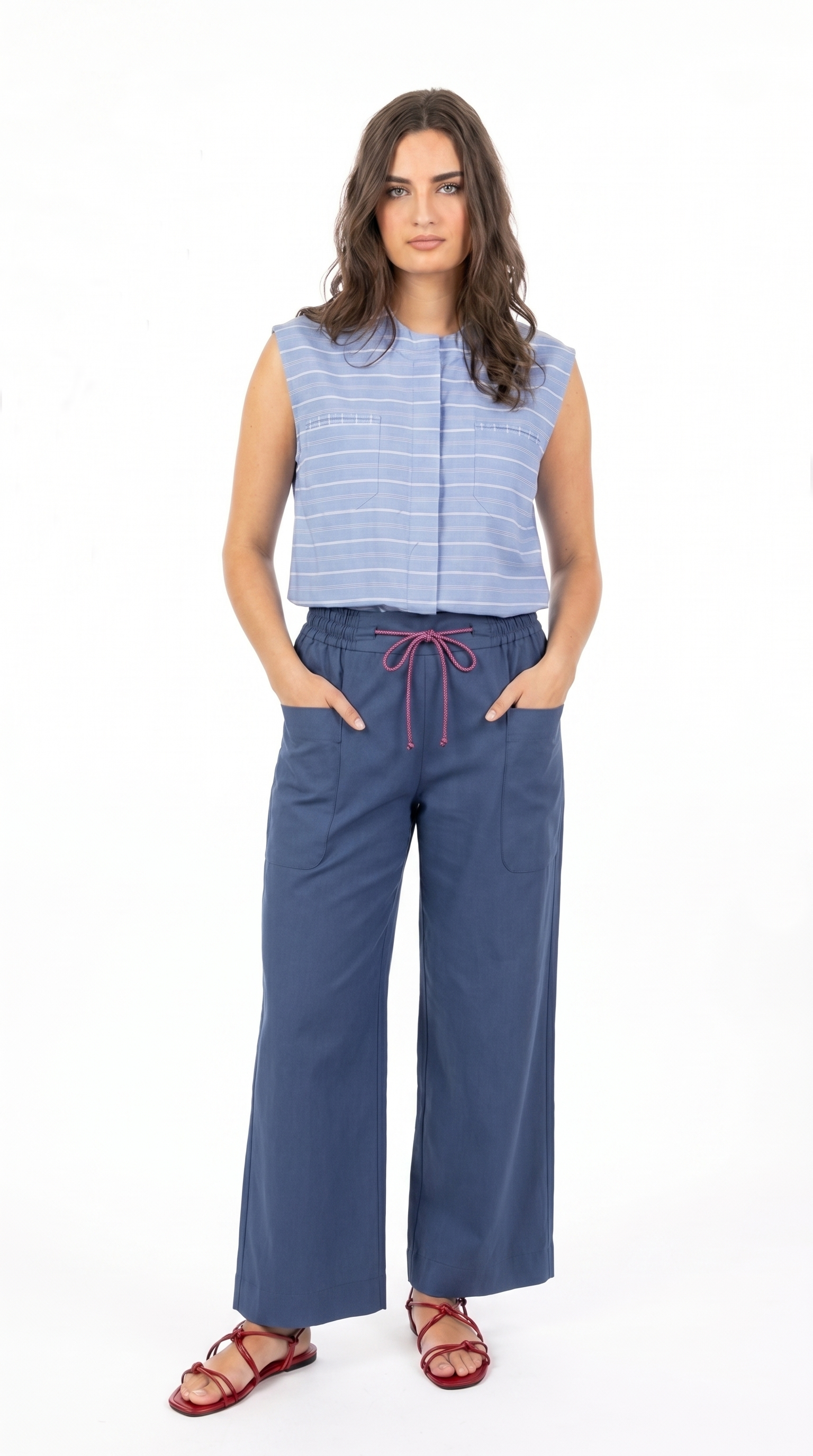 PANTALON NOIR EFFET RIDE