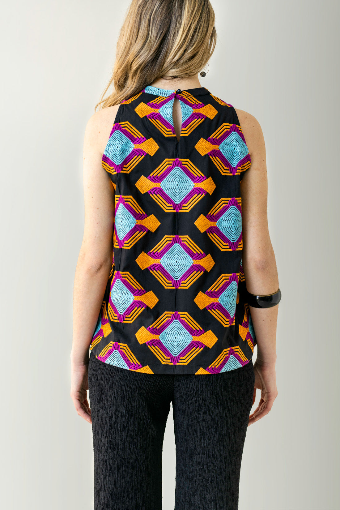 TOP HALTER BROCADO
