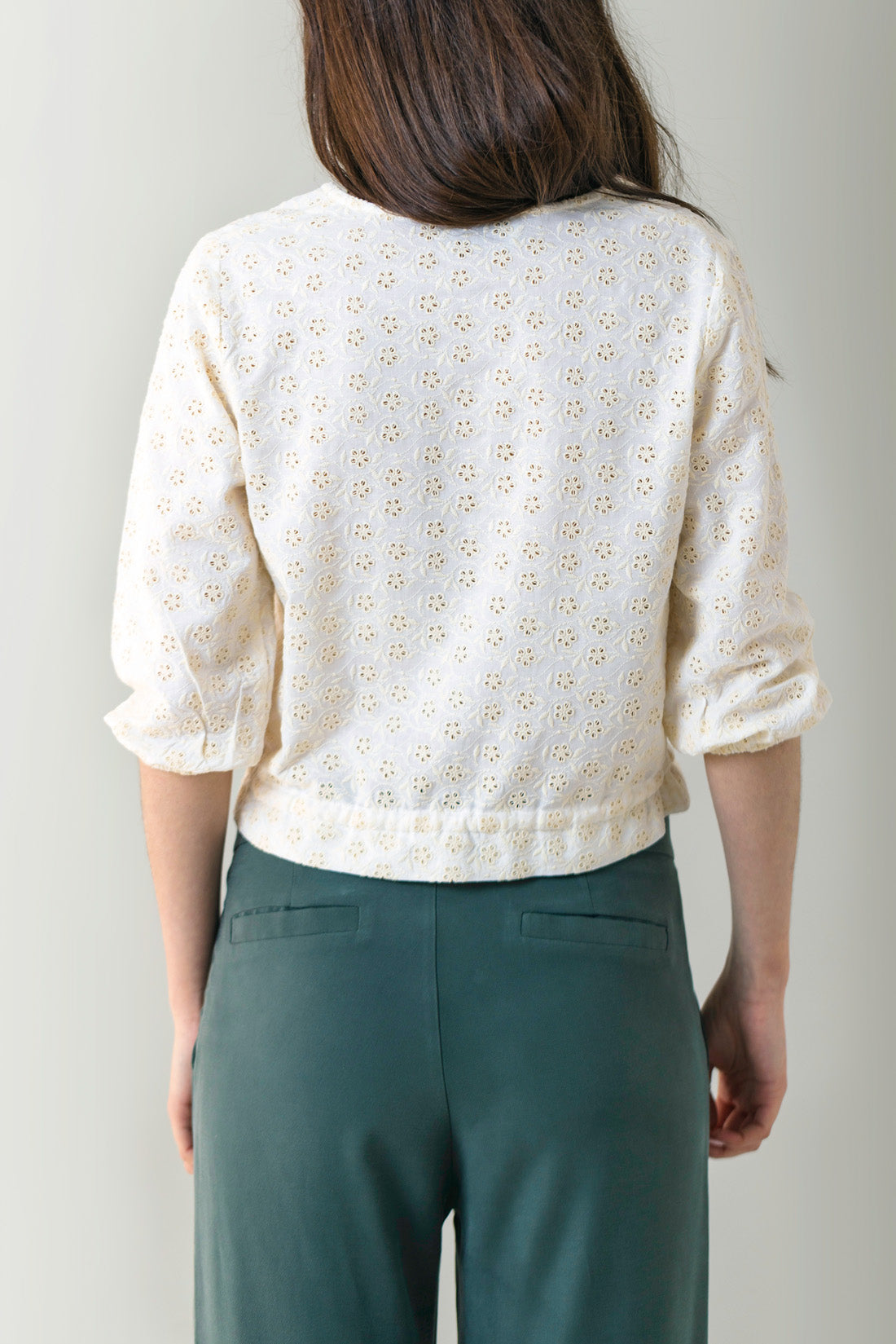 RAW THREAD EMBROIDERED TOP