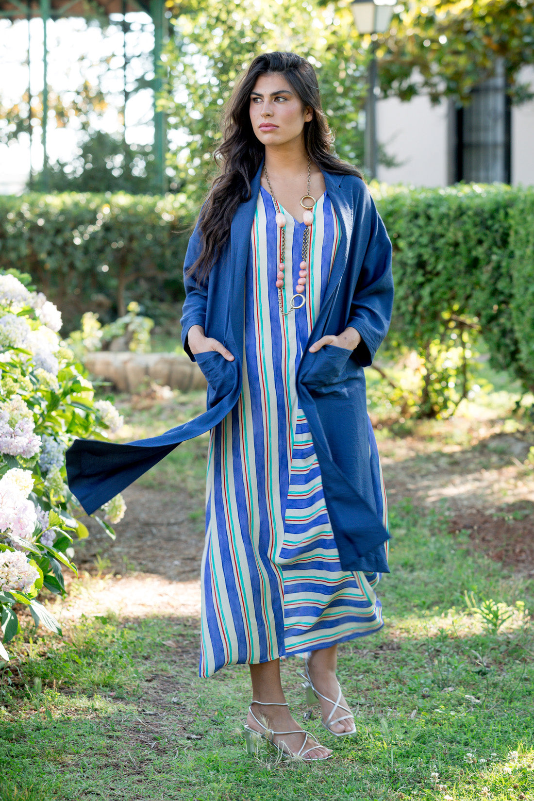 NAVY STRIPE DRESS