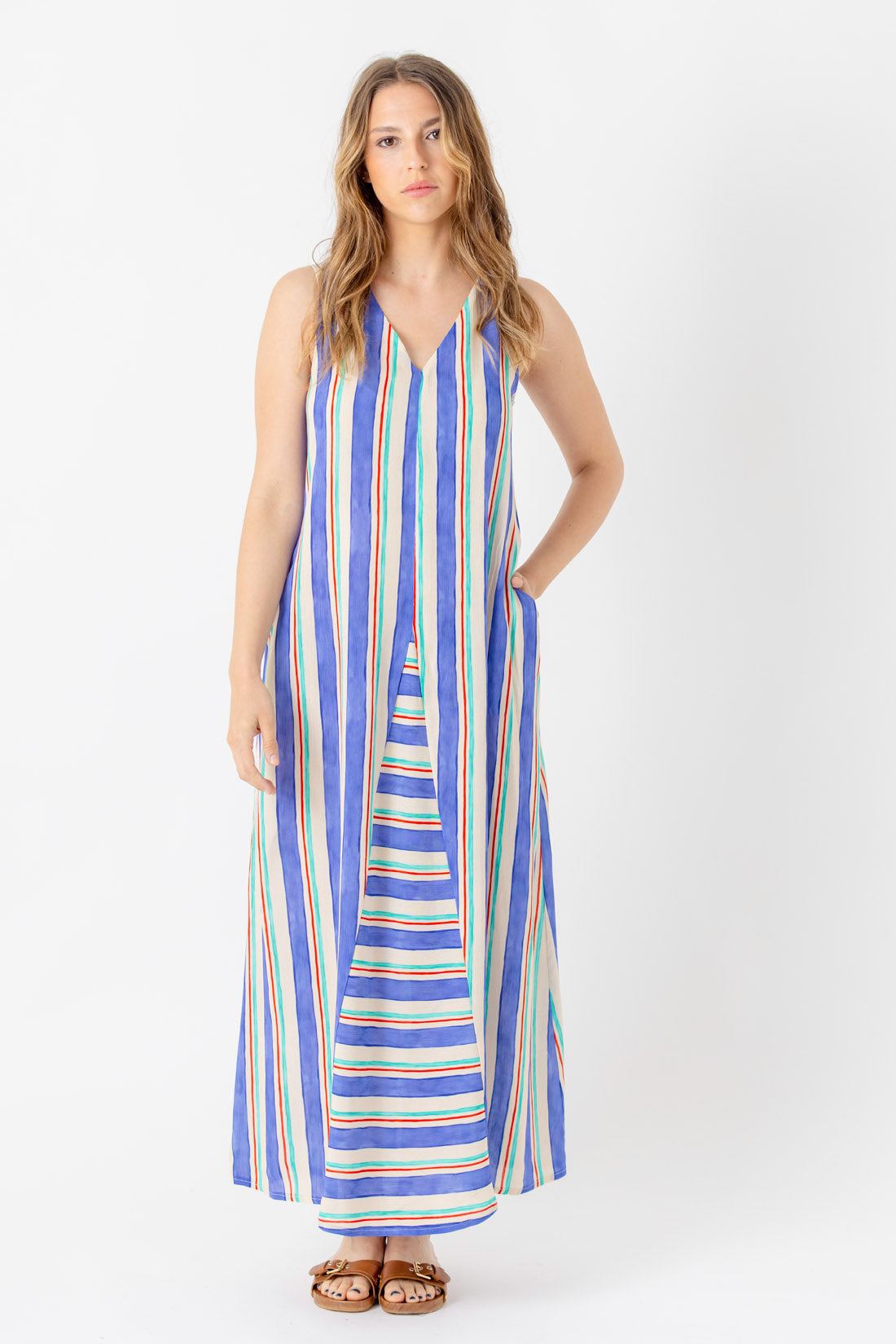 NAVY STRIPE DRESS