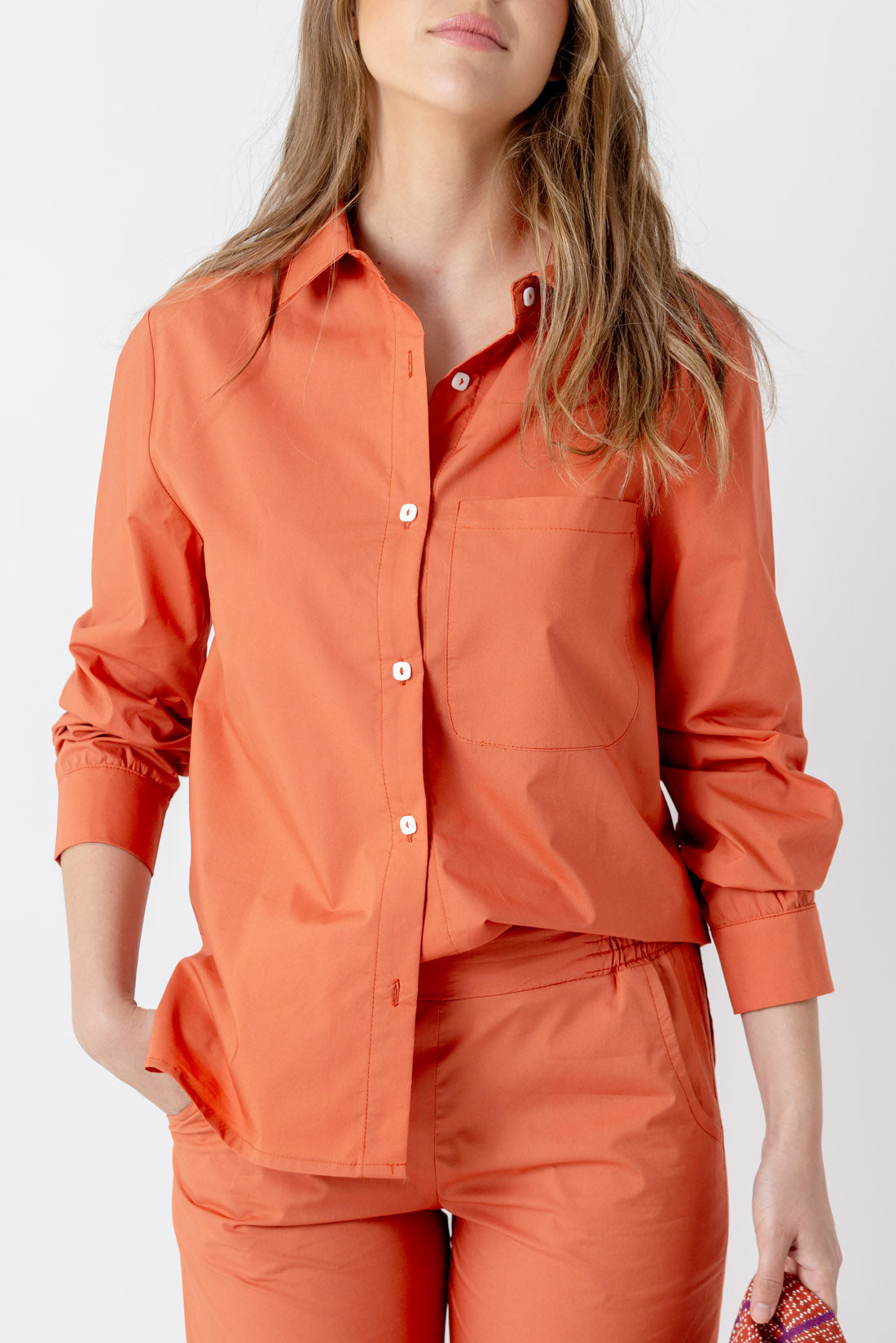 CAMISA POPELIN CALABAZA