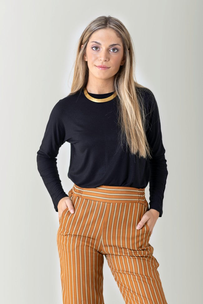 T-SHIRT OLI NOIR