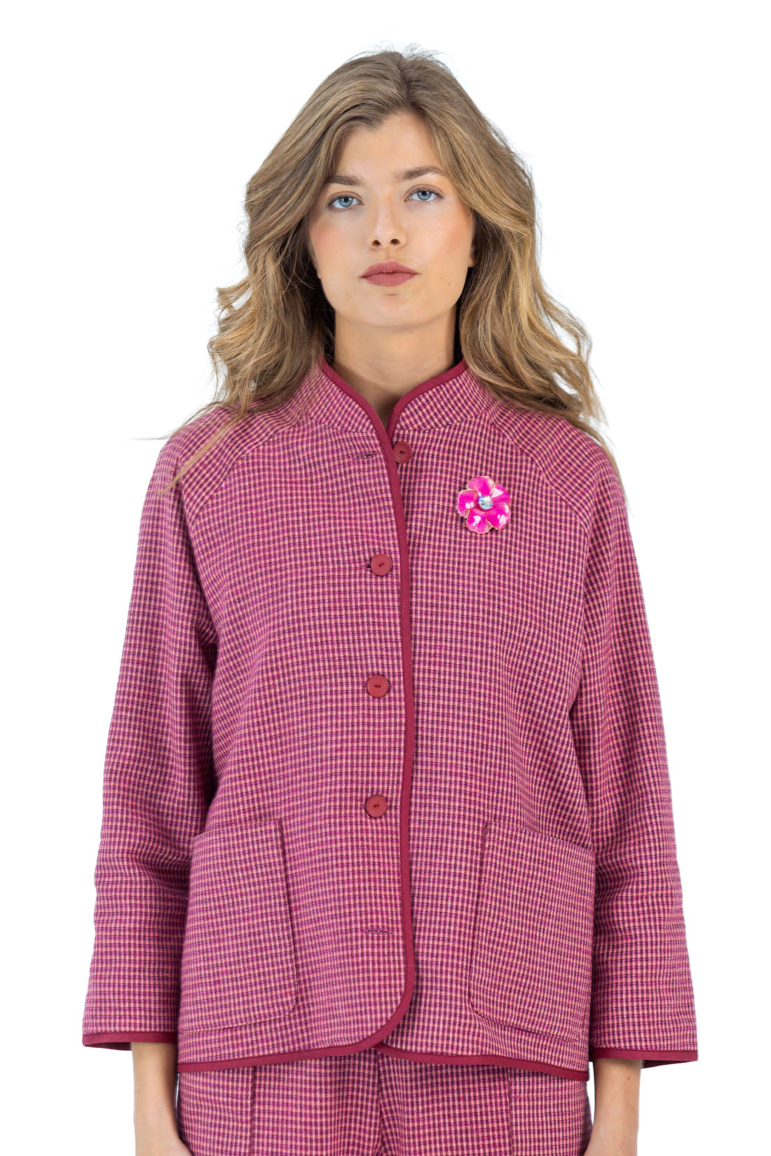 CHAQUETA VICHY ROSA
