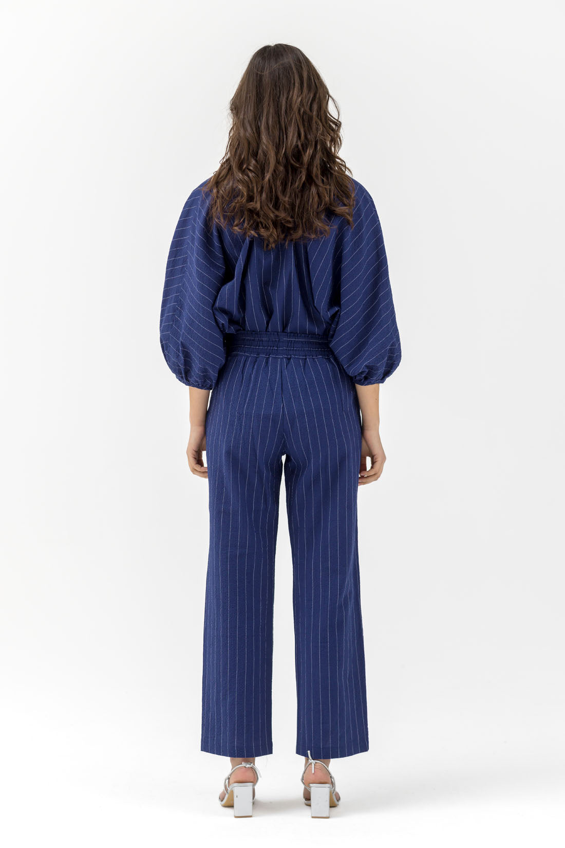 PANTALON EN VELOURS CÔTELÉ MAUVE