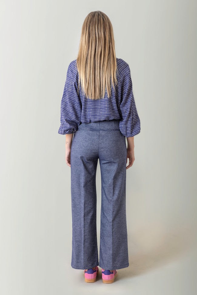 DENIM PALAZO PANTS
