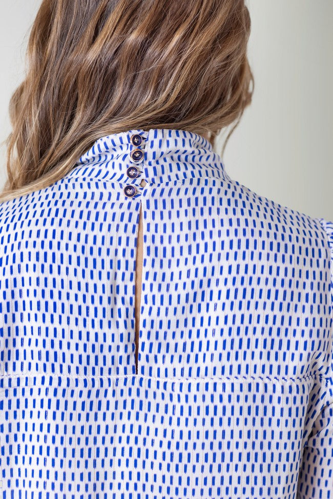 CHEMISE À NŒUD PEINT DORÉ