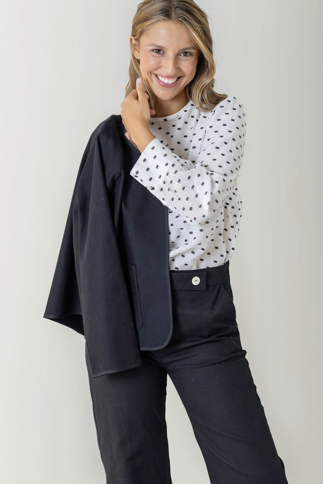 CHEMISE À MOTIF NOIR