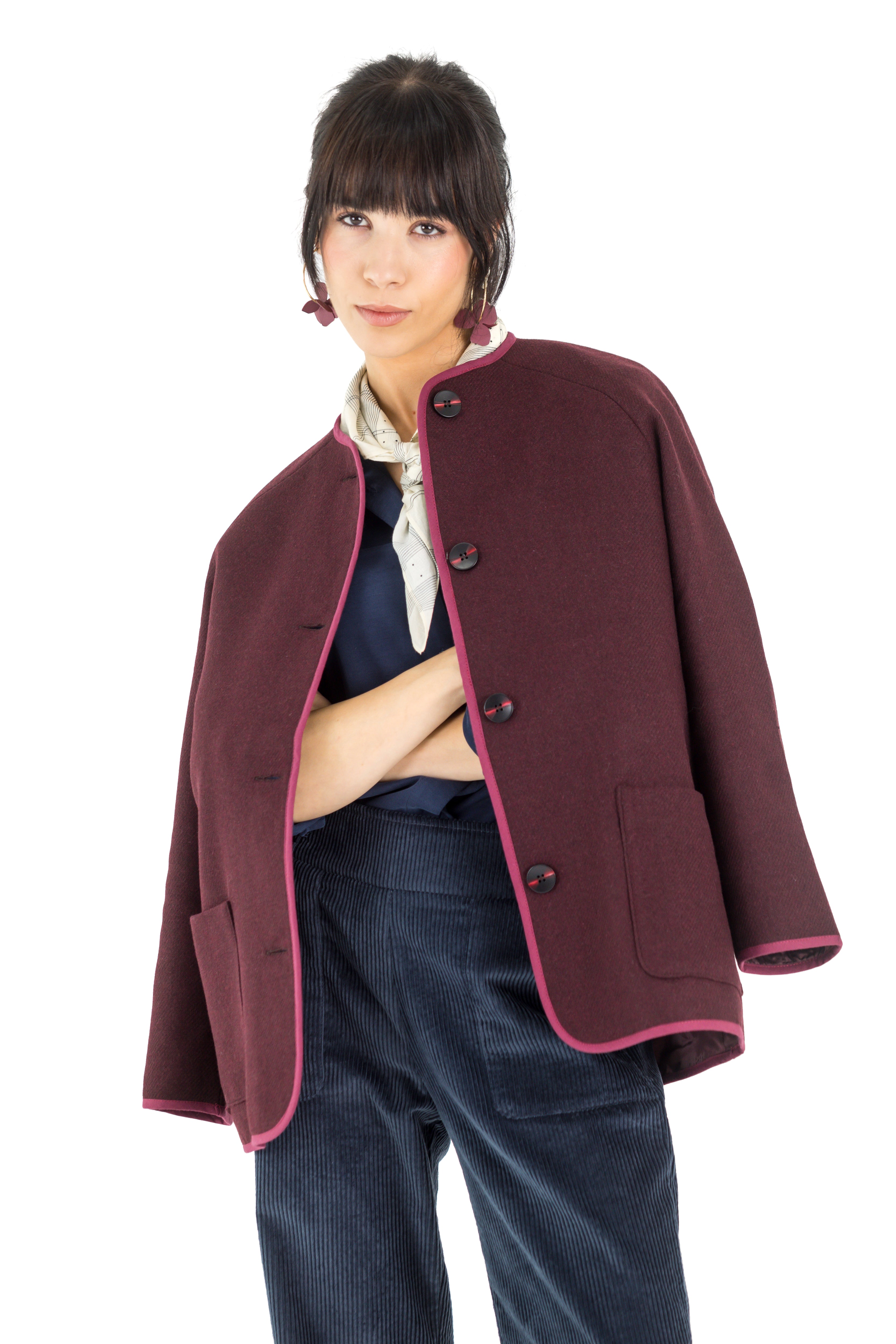 CHAQUETA MORGANTI BURDEOS