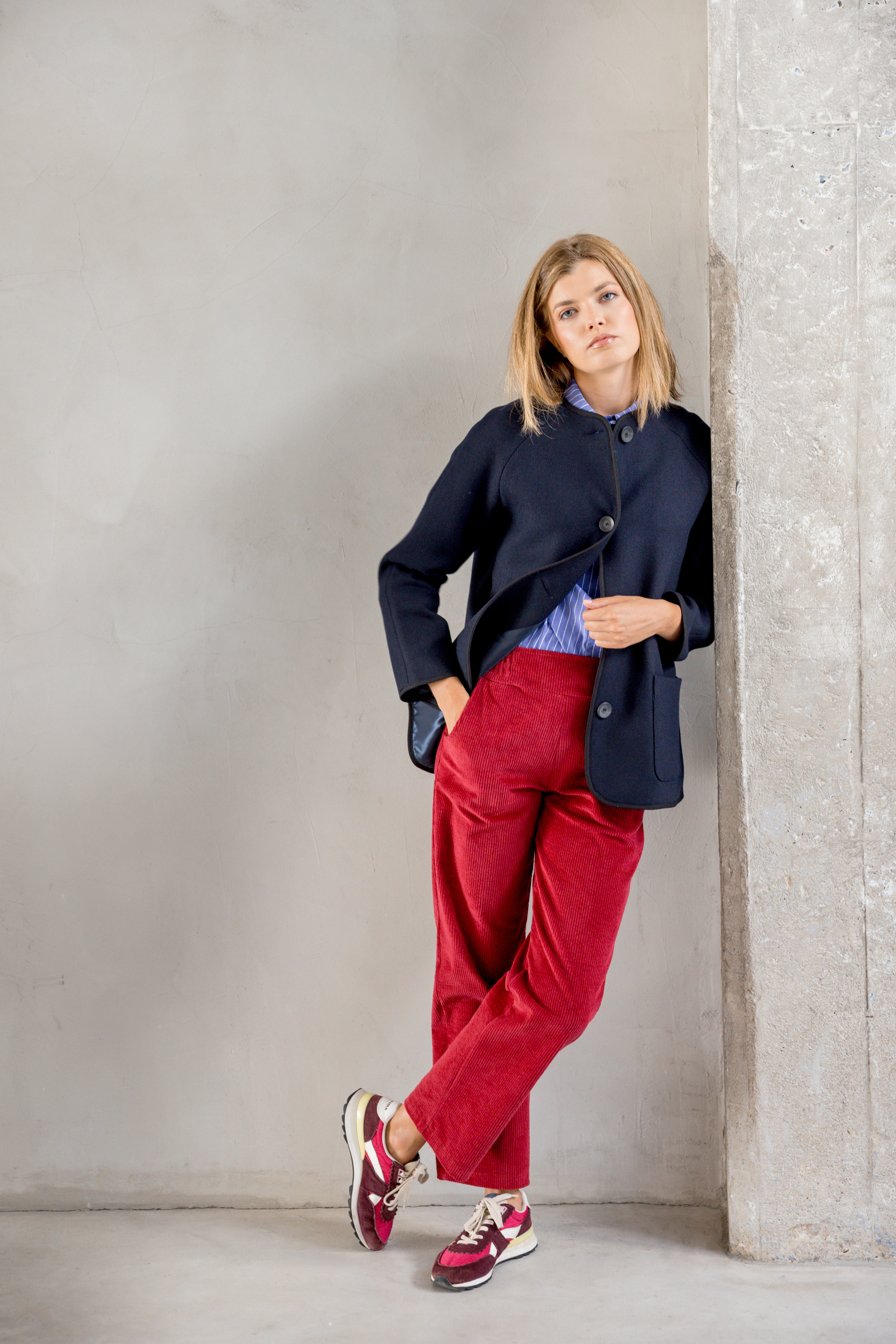 PANTALON PANA FRAMBUESA