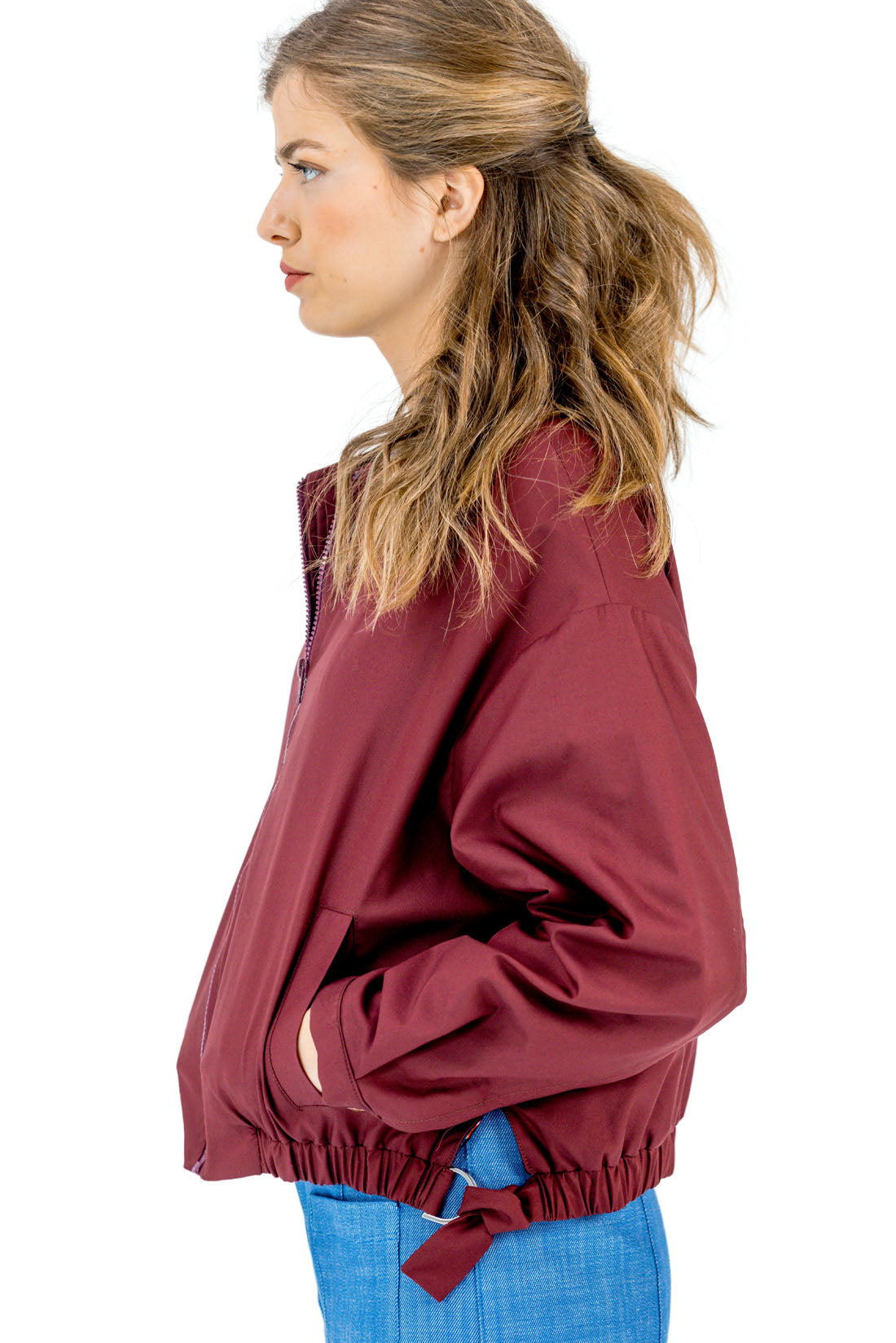 LOOK TOTAL POPELIN BURDEOS