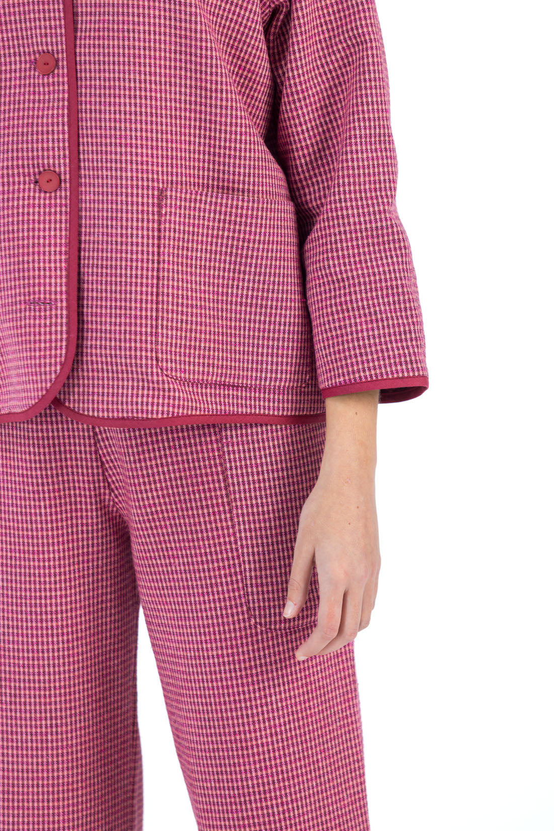 CHAQUETA VICHY ROSA