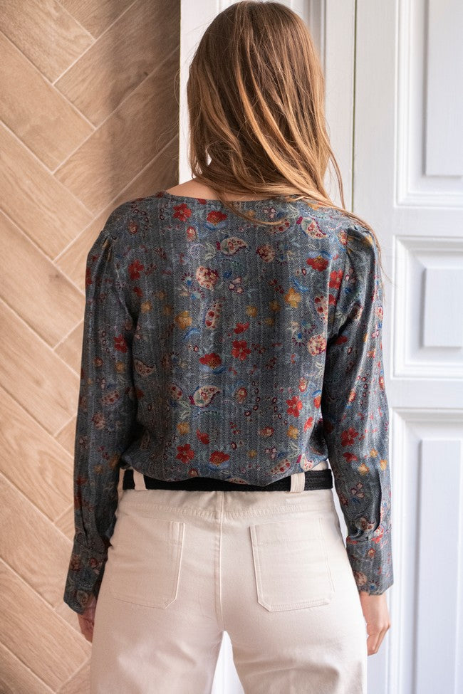 CAMISA ESPIGA ESTAMPADA